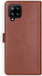 Selencia Hoesje Geschikt voor Samsung Galaxy A42 Hoesje Met Pasjeshouder - Selencia Echt Lederen Bookcase - Lichtbruin