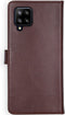 Selencia Hoesje Geschikt voor Samsung Galaxy A42 Hoesje Met Pasjeshouder - Selencia Echt Lederen Bookcase - Bruin
