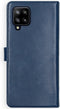 Selencia Hoesje Geschikt voor Samsung Galaxy A42 Hoesje Met Pasjeshouder - Selencia Echt Lederen Bookcase - Blauw
