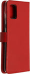 Selencia Hoesje Geschikt voor Samsung Galaxy A51 Hoesje Met Pasjeshouder - Selencia Echt Lederen Bookcase - Rood