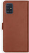 Selencia Hoesje Geschikt voor Samsung Galaxy A51 Hoesje Met Pasjeshouder - Selencia Echt Lederen Bookcase - Lichtbruin