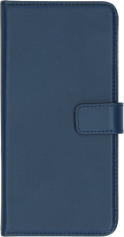 Selencia Hoesje Geschikt voor Samsung Galaxy A51 Hoesje Met Pasjeshouder - Selencia Echt Lederen Bookcase - Blauw