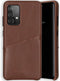 Selencia Hoesje Geschikt voor Samsung Galaxy A52 (4G) / A52s / A52 (5G) Hoesje Met Pasjeshouder - Selencia Vayu Vegan Lederen Backcover - Bruin
