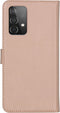 Selencia Hoesje Geschikt voor Samsung Galaxy A52 (4G) / A52s / A52 (5G) Hoesje Met Pasjeshouder - Selencia Echt Lederen Bookcase - Roze