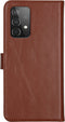 Selencia Hoesje Geschikt voor Samsung Galaxy A52 (4G) / A52s / A52 (5G) Hoesje Met Pasjeshouder - Selencia Echt Lederen Bookcase - Lichtbruin