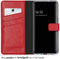 Selencia Hoesje Geschikt voor Samsung Galaxy A52 (4G) / A52s / A52 (5G) Hoesje Met Pasjeshouder - Selencia Echt Lederen Bookcase - Rood