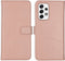 Selencia Hoesje Geschikt voor Samsung Galaxy A53 Hoesje Met Pasjeshouder - Selencia Echt Lederen Bookcase - roze
