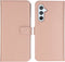 Selencia Hoesje Geschikt voor Samsung Galaxy A54 (5G) Hoesje Met Pasjeshouder - Selencia Echt Lederen Bookcase - roze