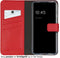 Selencia Hoesje Geschikt voor Samsung Galaxy A54 (5G) Hoesje Met Pasjeshouder - Selencia Echt Lederen Bookcase - Rood