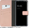 Selencia Hoesje Geschikt voor Samsung Galaxy A54 (5G) Hoesje Met Pasjeshouder - Selencia Echt Lederen Bookcase - roze