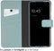 Selencia Hoesje Geschikt voor Samsung Galaxy A54 (5G) Hoesje Met Pasjeshouder - Selencia Echt Lederen Bookcase - lichtblauw