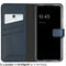 Selencia Hoesje Geschikt voor Samsung Galaxy A54 (5G) Hoesje Met Pasjeshouder - Selencia Echt Lederen Bookcase - Blauw