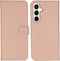 Selencia Hoesje Geschikt voor Samsung Galaxy A55 Hoesje Met Pasjeshouder - Selencia Echt Lederen Bookcase - roze