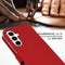 Selencia Hoesje Geschikt voor Samsung Galaxy A55 Hoesje Met Pasjeshouder - Selencia Echt Lederen Bookcase - Rood
