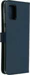 Selencia Hoesje Geschikt voor Samsung Galaxy A71 Hoesje Met Pasjeshouder - Selencia Echt Lederen Bookcase - Blauw