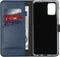 Selencia Hoesje Geschikt voor Samsung Galaxy A71 Hoesje Met Pasjeshouder - Selencia Echt Lederen Bookcase - Blauw
