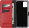 Selencia Hoesje Geschikt voor Samsung Galaxy A71 Hoesje Met Pasjeshouder - Selencia Echt Lederen Bookcase - Rood