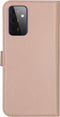 Selencia Hoesje Geschikt voor Samsung Galaxy A72 Hoesje Met Pasjeshouder - Selencia Echt Lederen Bookcase - Roze