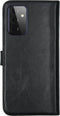 Selencia Hoesje Geschikt voor Samsung Galaxy A72 Hoesje Met Pasjeshouder - Selencia Echt Lederen Bookcase - Zwart