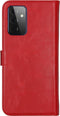 Selencia Hoesje Geschikt voor Samsung Galaxy A72 Hoesje Met Pasjeshouder - Selencia Echt Lederen Bookcase - Rood