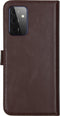 Selencia Hoesje Geschikt voor Samsung Galaxy A72 Hoesje Met Pasjeshouder - Selencia Echt Lederen Bookcase - Bruin