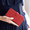 Selencia Hoesje Geschikt voor Samsung Galaxy A72 Hoesje Met Pasjeshouder - Selencia Echt Lederen Bookcase - Rood