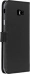 Selencia Hoesje Geschikt voor Samsung Galaxy J4 Plus Hoesje Met Pasjeshouder - Selencia Echt Lederen Bookcase - Zwart