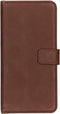Selencia Hoesje Geschikt voor Samsung Galaxy J4 Plus Hoesje Met Pasjeshouder - Selencia Echt Lederen Bookcase - Bruin