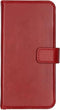 Selencia Hoesje Geschikt voor Samsung Galaxy J6 Hoesje Met Pasjeshouder - Selencia Echt Lederen Bookcase - Rood