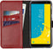 Selencia Hoesje Geschikt voor Samsung Galaxy J6 Hoesje Met Pasjeshouder - Selencia Echt Lederen Bookcase - Rood