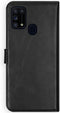 Selencia Hoesje Geschikt voor Samsung Galaxy M31 Hoesje Met Pasjeshouder - Selencia Echt Lederen Bookcase - Zwart