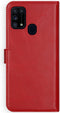 Selencia Hoesje Geschikt voor Samsung Galaxy M31 Hoesje Met Pasjeshouder - Selencia Echt Lederen Bookcase - Rood