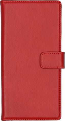 Selencia Hoesje Geschikt voor Samsung Galaxy Note 10 Hoesje Met Pasjeshouder - Selencia Echt Lederen Bookcase - Rood