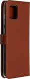Selencia Hoesje Geschikt voor Samsung Galaxy Note 10 Lite Hoesje Met Pasjeshouder - Selencia Echt Lederen Bookcase - Lichtbruin