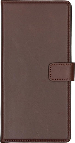 Selencia Hoesje Geschikt voor Samsung Galaxy Note 10 Plus Hoesje Met Pasjeshouder - Selencia Echt Lederen Bookcase - Bruin