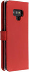 Selencia Hoesje Geschikt voor Samsung Galaxy Note 9 Hoesje Met Pasjeshouder - Selencia Echt Lederen Bookcase - Rood