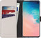 Selencia Hoesje Geschikt voor Samsung Galaxy S10 Hoesje Met Pasjeshouder - Selencia Echt Lederen Bookcase - Lichtgrijs