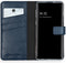 Selencia Hoesje Geschikt voor Samsung Galaxy S10 Hoesje Met Pasjeshouder - Selencia Echt Lederen Bookcase - Blauw