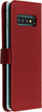 Selencia Hoesje Geschikt voor Samsung Galaxy S10 Plus Hoesje Met Pasjeshouder - Selencia Echt Lederen Bookcase - Rood