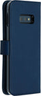 Selencia Hoesje Geschikt voor Samsung Galaxy S10e Hoesje Met Pasjeshouder - Selencia Echt Lederen Bookcase - Blauw