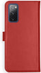 Selencia Hoesje Geschikt voor Samsung Galaxy S20 FE Hoesje Met Pasjeshouder - Selencia Echt Lederen Bookcase - Rood