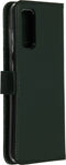 Selencia Hoesje Geschikt voor Samsung Galaxy S20 Hoesje Met Pasjeshouder - Selencia Echt Lederen Bookcase - Groen