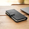 Selencia Hoesje Geschikt voor Samsung Galaxy S20 Plus Hoesje Met Pasjeshouder - Selencia Echt Lederen Bookcase - Zwart