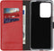 Selencia Hoesje Geschikt voor Samsung Galaxy S20 Ultra Hoesje Met Pasjeshouder - Selencia Echt Lederen Bookcase - Rood