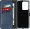 Selencia Hoesje Geschikt voor Samsung Galaxy S20 Ultra Hoesje Met Pasjeshouder - Selencia Echt Lederen Bookcase - Blauw