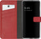 Selencia Hoesje Geschikt voor Samsung Galaxy S21 Hoesje Met Pasjeshouder - Selencia Echt Lederen Bookcase - Rood