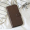 Selencia Hoesje Geschikt voor Samsung Galaxy S21 Hoesje Met Pasjeshouder - Selencia Echt Lederen Bookcase - Bruin