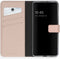 Selencia Hoesje Geschikt voor Samsung Galaxy S21 Plus Hoesje Met Pasjeshouder - Selencia Echt Lederen Bookcase - Roze