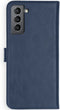 Selencia Hoesje Geschikt voor Samsung Galaxy S21 Plus Hoesje Met Pasjeshouder - Selencia Echt Lederen Bookcase - Blauw
