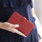 Selencia Hoesje Geschikt voor Samsung Galaxy S21 Plus Hoesje Met Pasjeshouder - Selencia Echt Lederen Bookcase - Rood